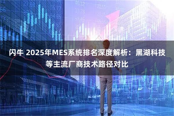 闪牛 2025年MES系统排名深度解析：黑湖科技等主流厂商技术路径对比