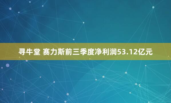 寻牛堂 赛力斯前三季度净利润53.12亿元